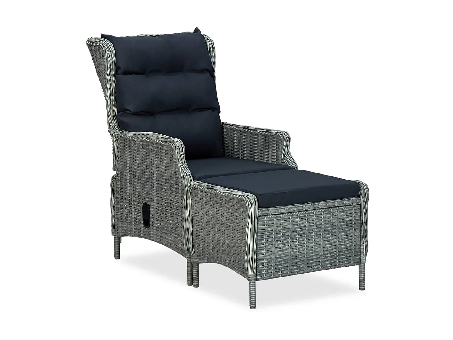Mobilier à dîner 9 pcs avec coussins Résine tressée Gris clair 4