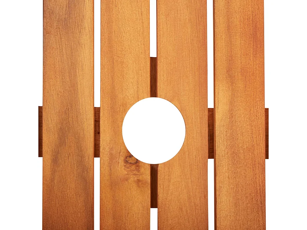 Mobilier à dîner de jardin 3 pcs et coussins Acacia solide 2