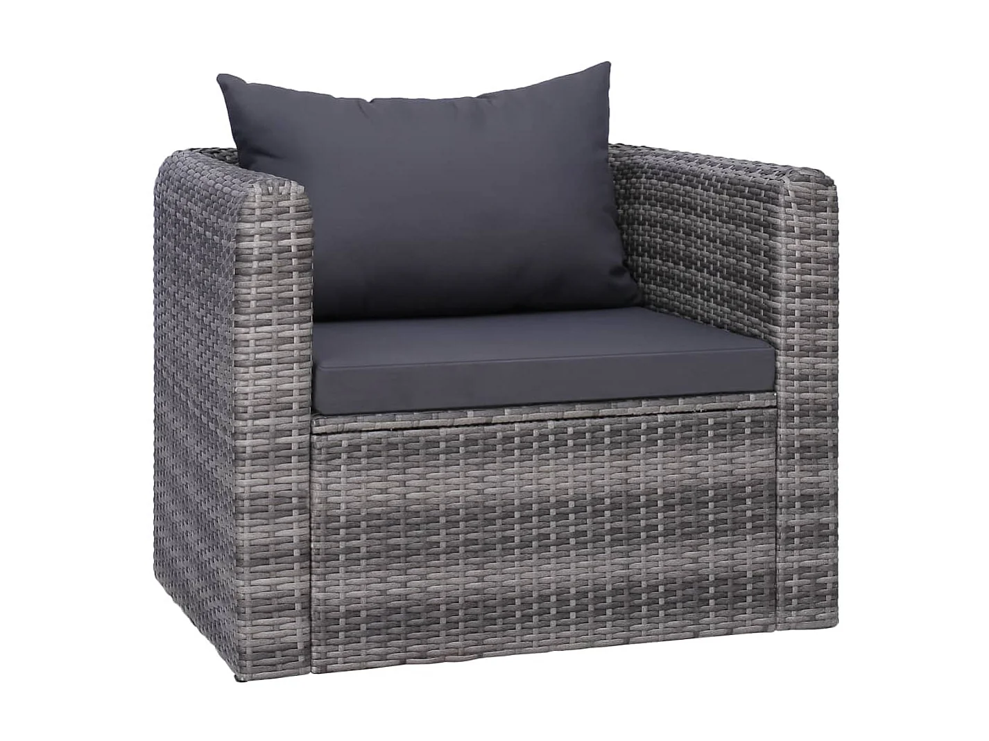 Meuble de jardin 7 pcs et coussins et oreillers Résine tressée