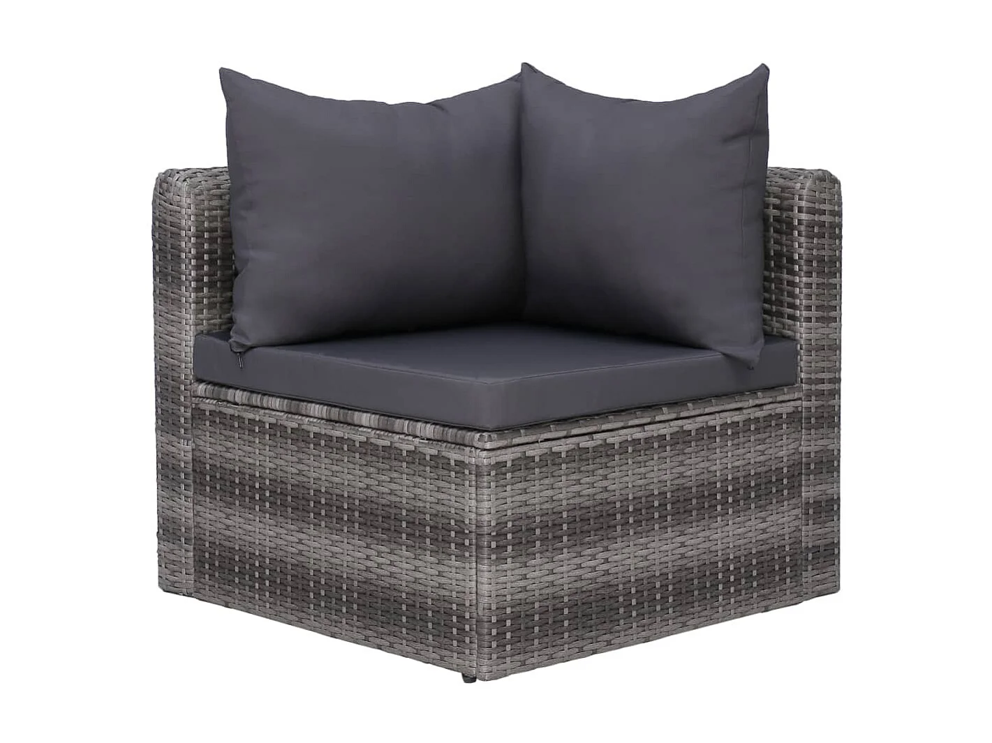 Meuble de jardin 7 pcs et coussins et oreillers Résine tressée