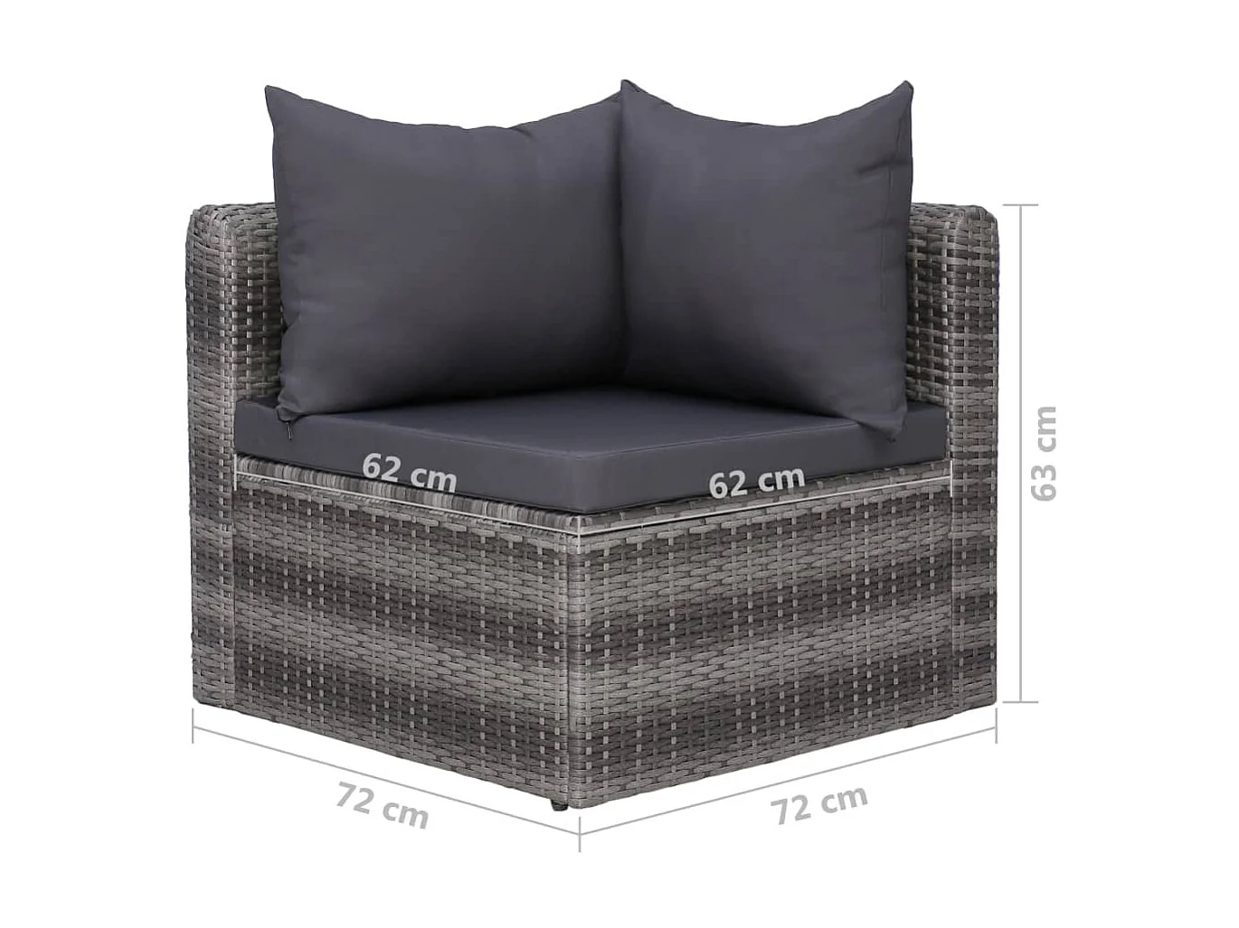 Meuble de jardin 7 pcs et coussins et oreillers Résine tressée