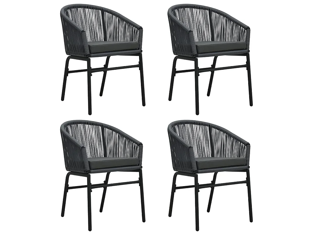 Ensemble de salle à manger de jardin 5 pcs Anthracite 11