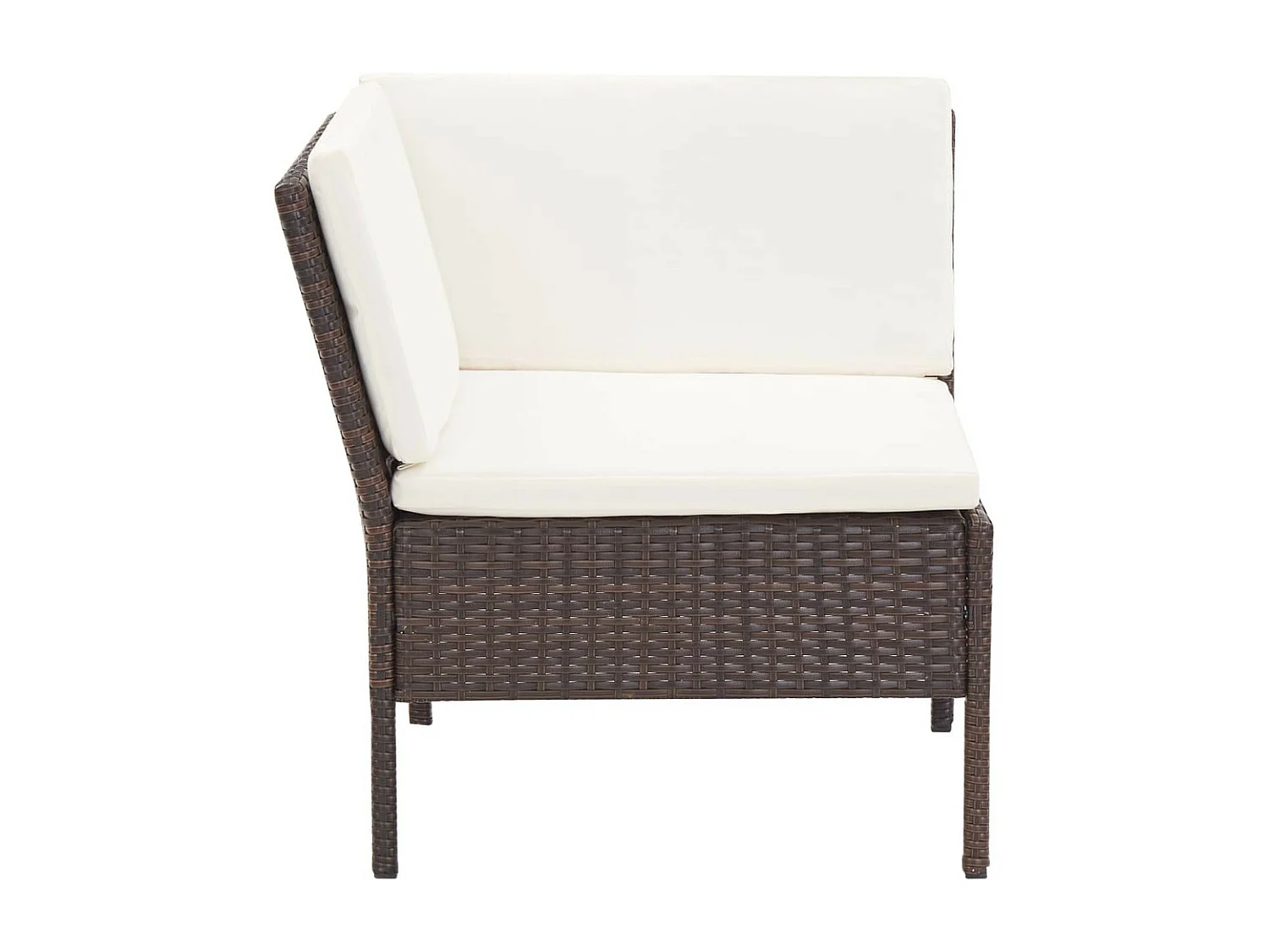 Salon de jardin 6 pcs avec coussins Résine tressée Marron 32