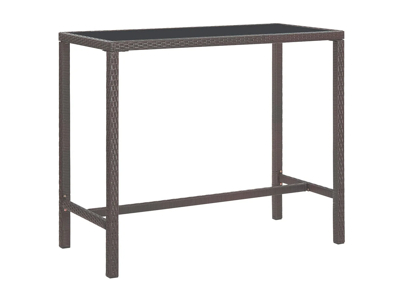 Meubles de bar de jardin 7pcs et coussins Résine tressée Marron