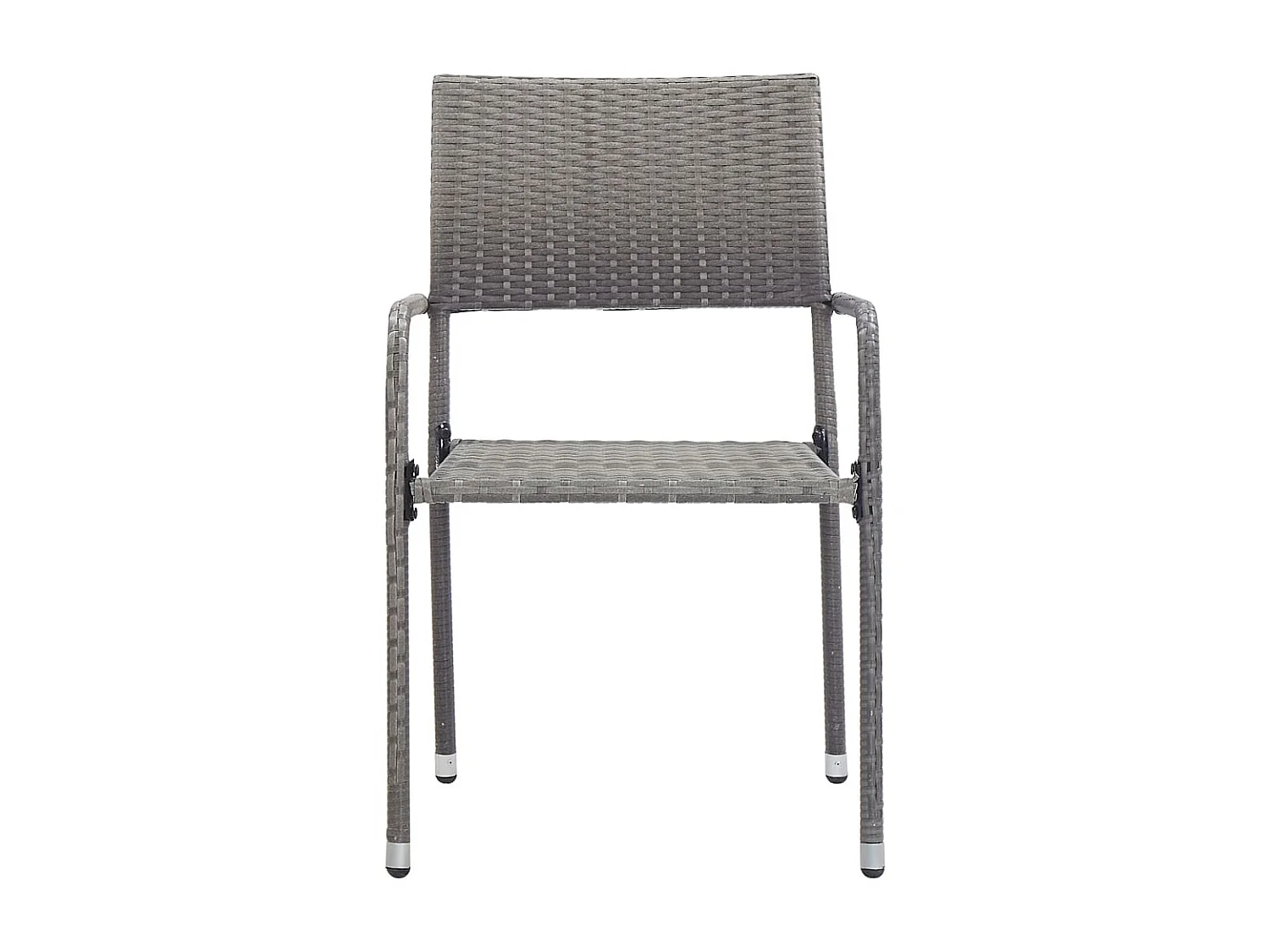 Ensemble de salle à manger de jardin 3 pcs Résine tressée Gris