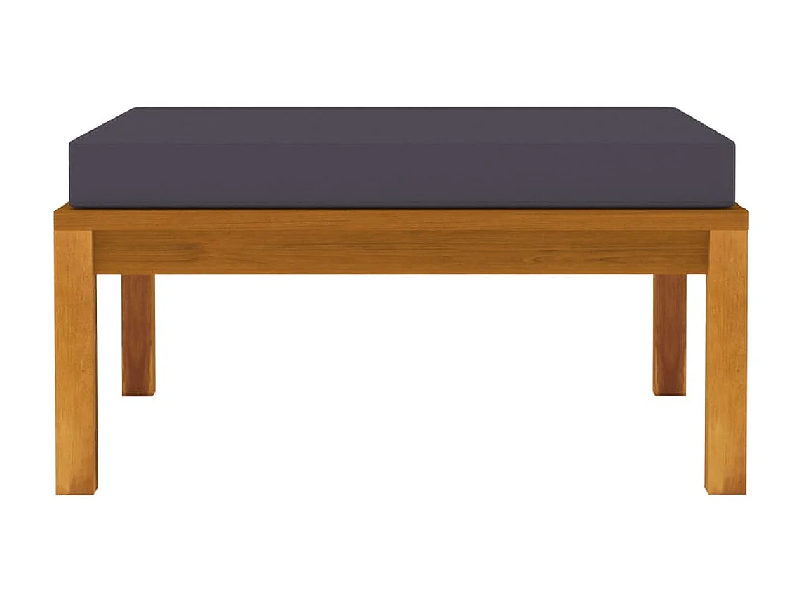 Salon de jardin 3 pcs avec coussin Bois d'acacia solide 4