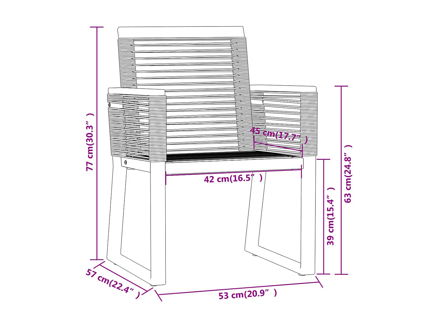 Ensemble de salle à manger de jardin 3 pcs Noir 6