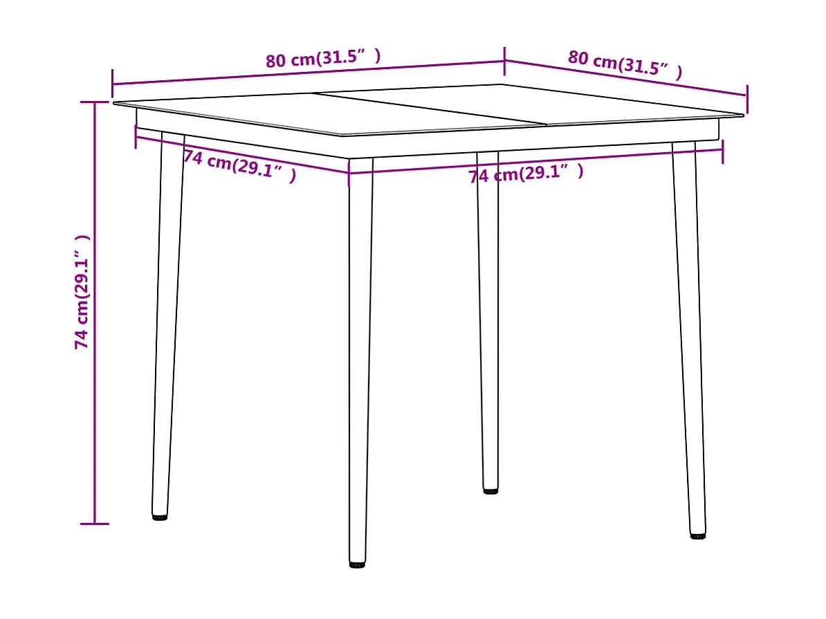 Ensemble de salle à manger de jardin 3 pcs Noir 6