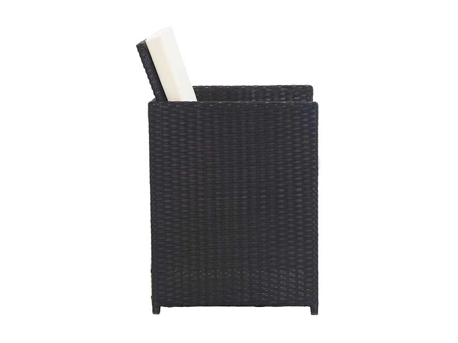 Salon de jardin 15 pcs avec coussins Résine tressée Noir 2