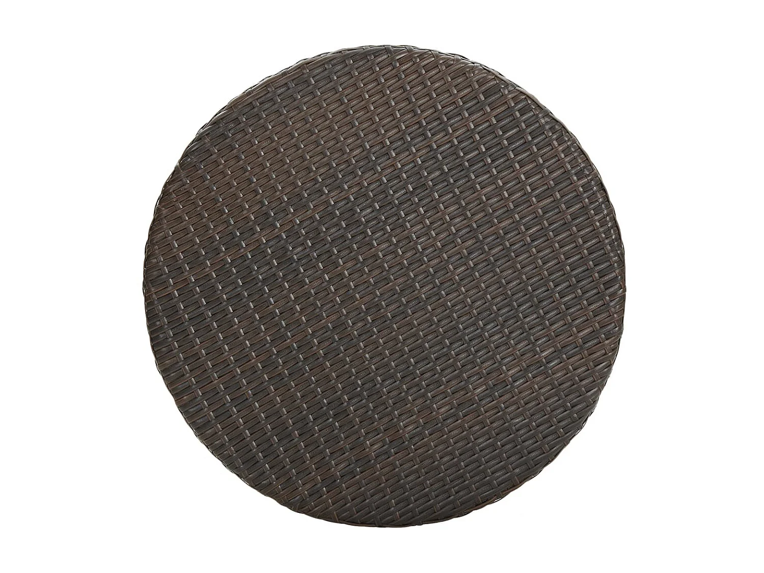 Meuble de bar de jardin 3 pcs et coussins Résine tressée Marron