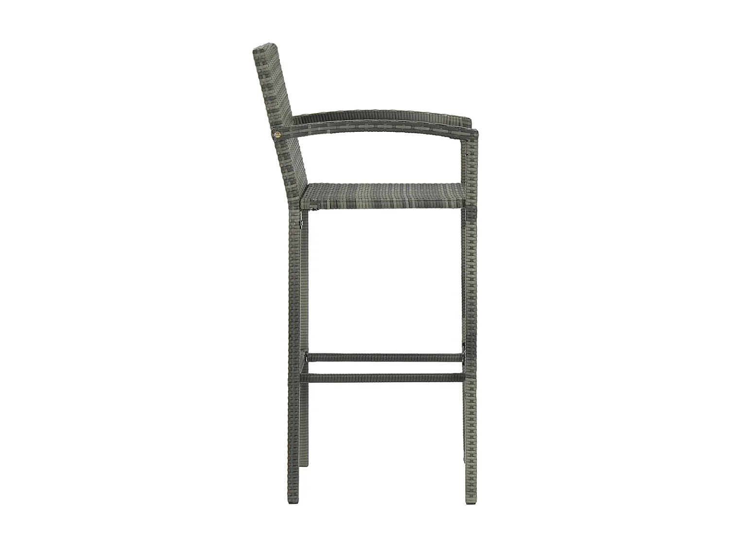 Jeu de bar de jardin 7 pcs avec accoudoirs Résine tressée Gris