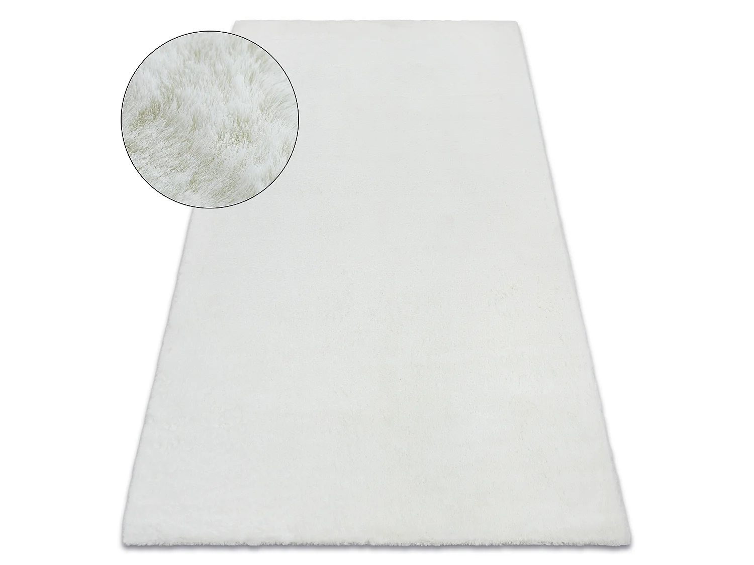 Tapijt BUNNY wit IMITATIE konijnenvacht 180x270 cm