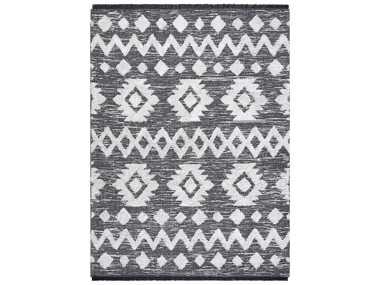 Tapis ECO SIZAL BOHO MOROC Etno Zigzag 22319 franges - deux niveaux de 175x270 cm