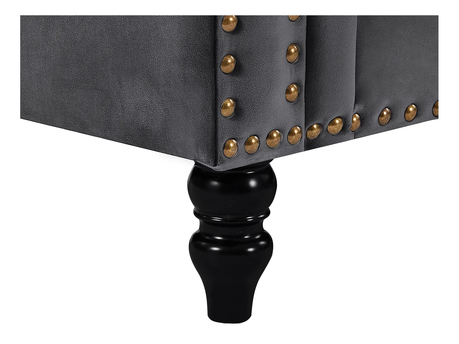 Canapé d'angle réversible en velours anthracite TURNER