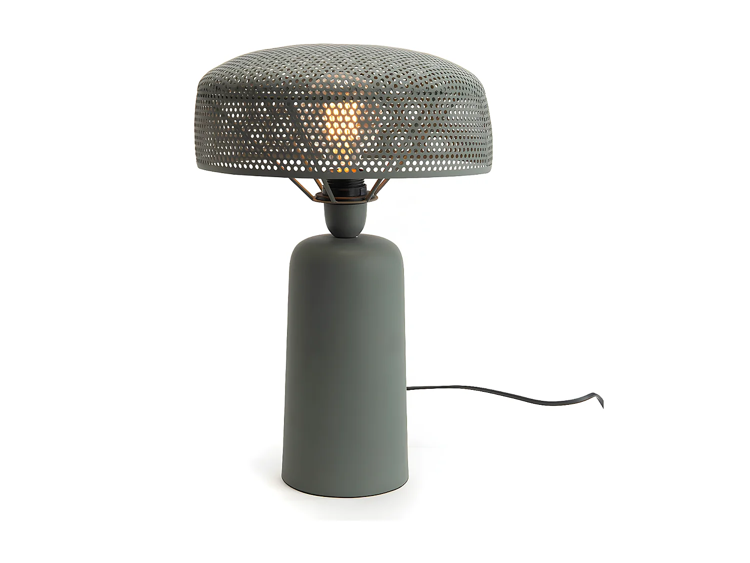 Lampe table AYA  H:41 cm vert lichen    - E27_40W