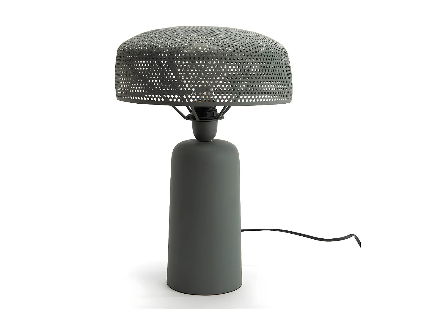 Lampe table AYA  H:41 cm vert lichen    - E27_40W