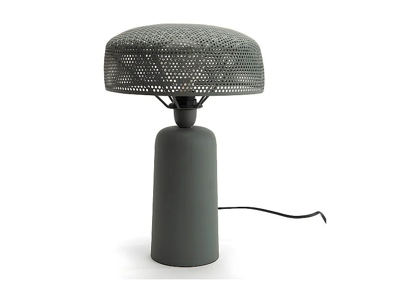 Lampe table AYA  H:41 cm vert lichen    - E27_40W