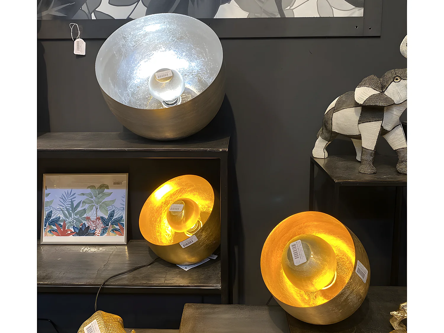 Lampe table Samuel dorée moyen modèle  E 27 25 W