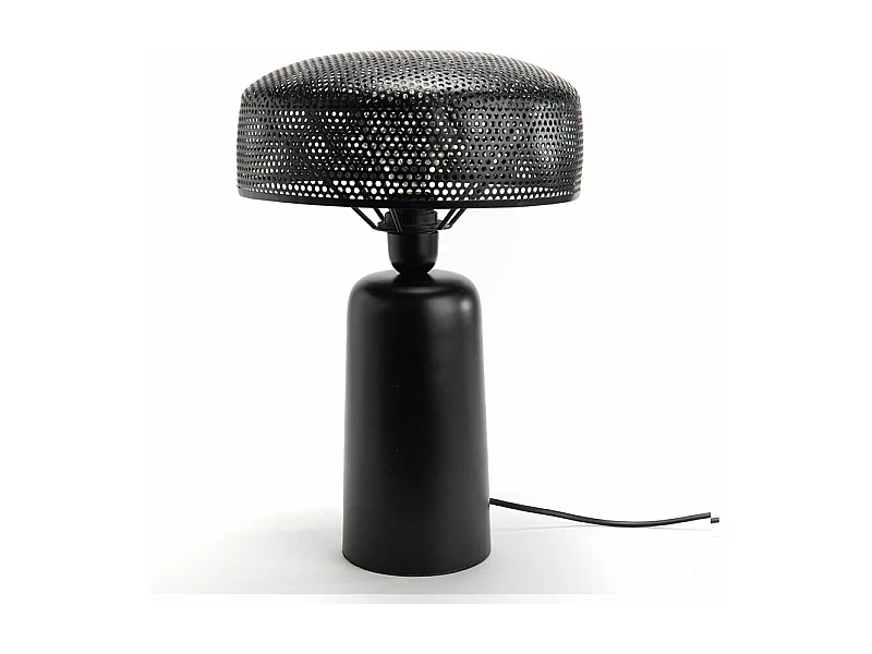 Lampe table AYA H: 41 cm Noire en Métal   - E27_40W