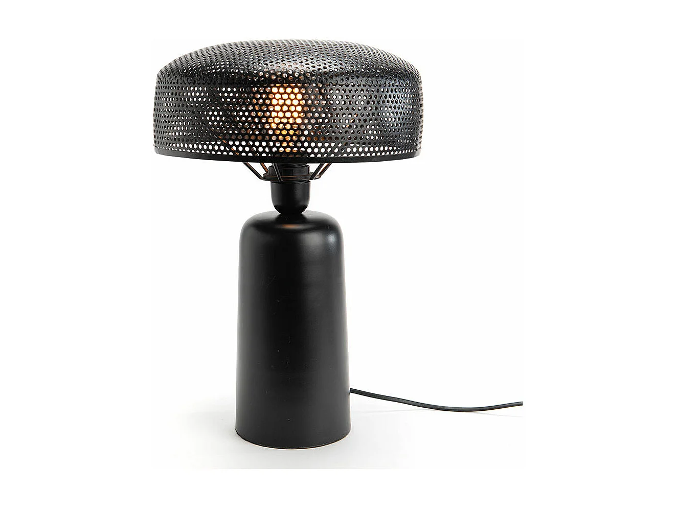 Lampe table AYA H: 41 cm Noire en Métal   - E27_40W