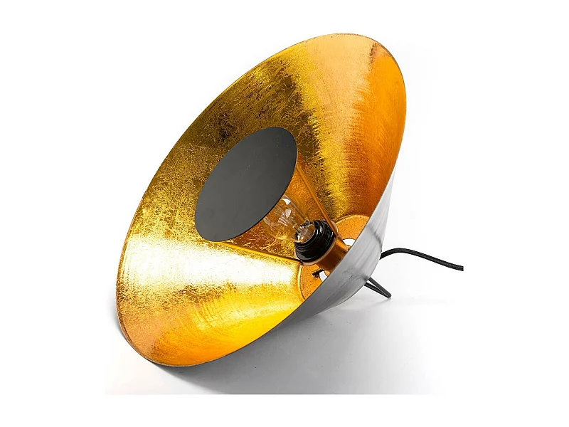 Lampe de table Samy noir/or grand modèle E27_25W