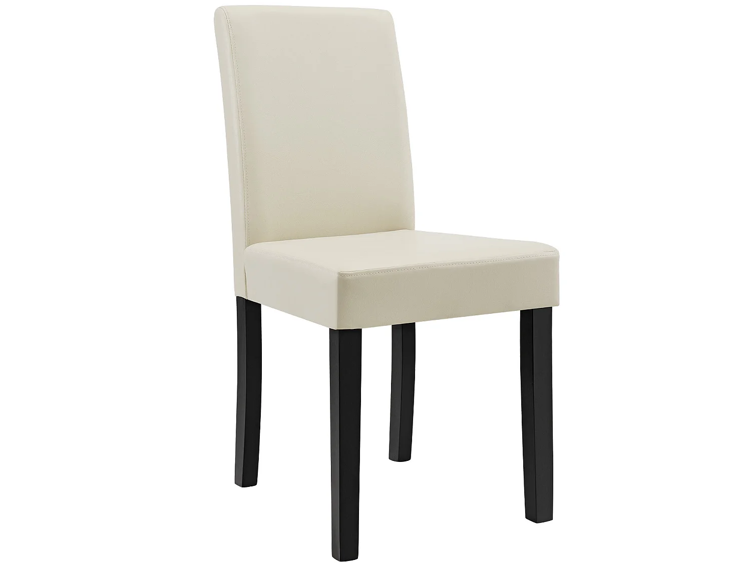 Kit de 8 Chaises Bois Simili 90 x 42 x 48 cm Crème - Ivoire [en.casa]
