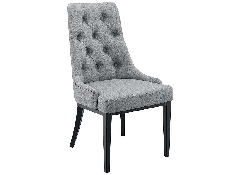 Chaise de Salle à Manger Chester Motif Chesterfield 100x53x60 cm Gris Clair [en.casa]