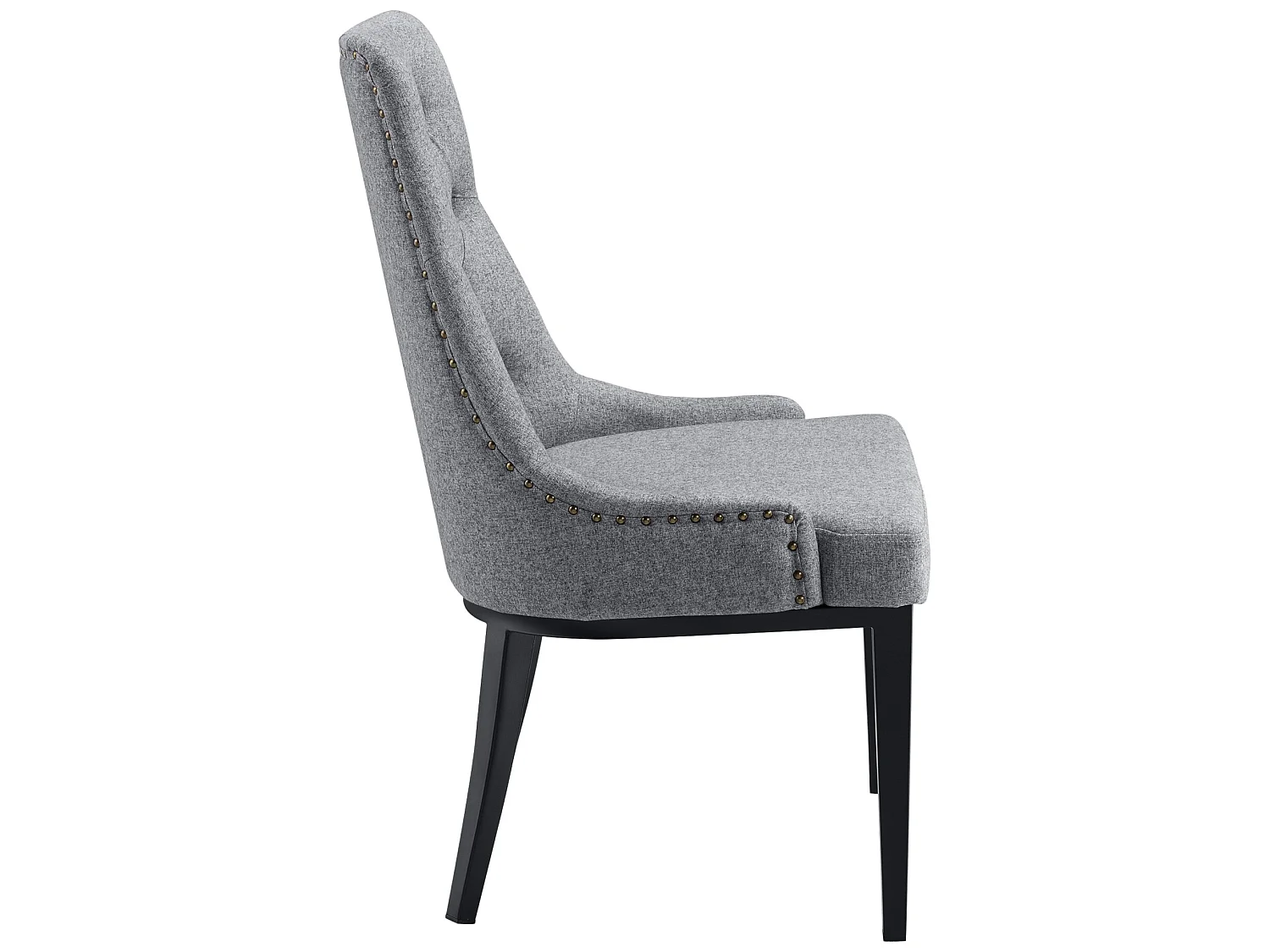 Chaise de Salle à Manger Chester Motif Chesterfield 100x53x60 cm Gris Clair [en.casa]