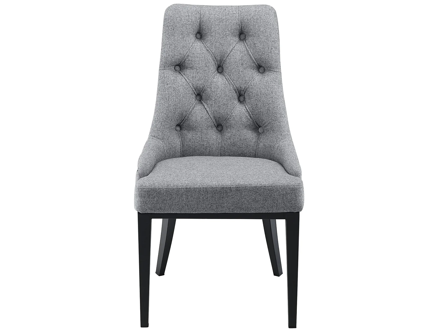 Chaise de Salle à Manger Chester Motif Chesterfield 100x53x60 cm Gris Clair [en.casa]