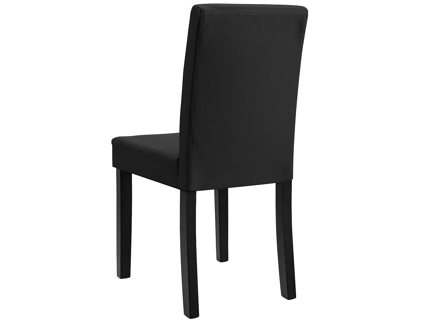 Kit de 2 Chaises Bois Simili 90 x 42 x 48 cm Noir Mat [en.casa]