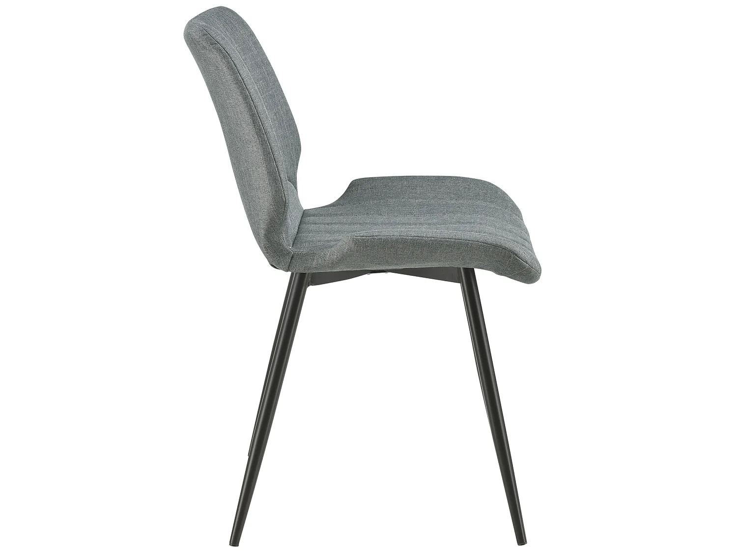 Set de 6 Chaises de Salle à Manger Mendoza Textile Polyester Métal 77 x 58 x 46 cm Gris Foncé [en.casa]