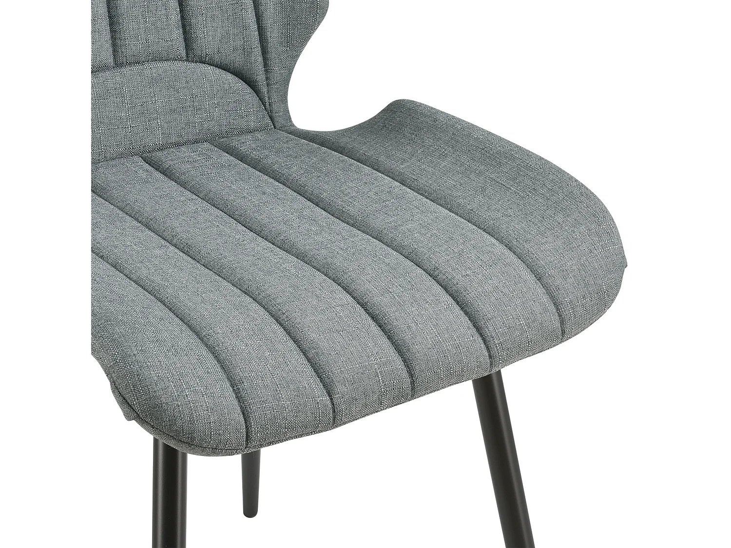 Set de 6 Chaises de Salle à Manger Mendoza Textile Polyester Métal 77 x 58 x 46 cm Gris Foncé [en.casa]