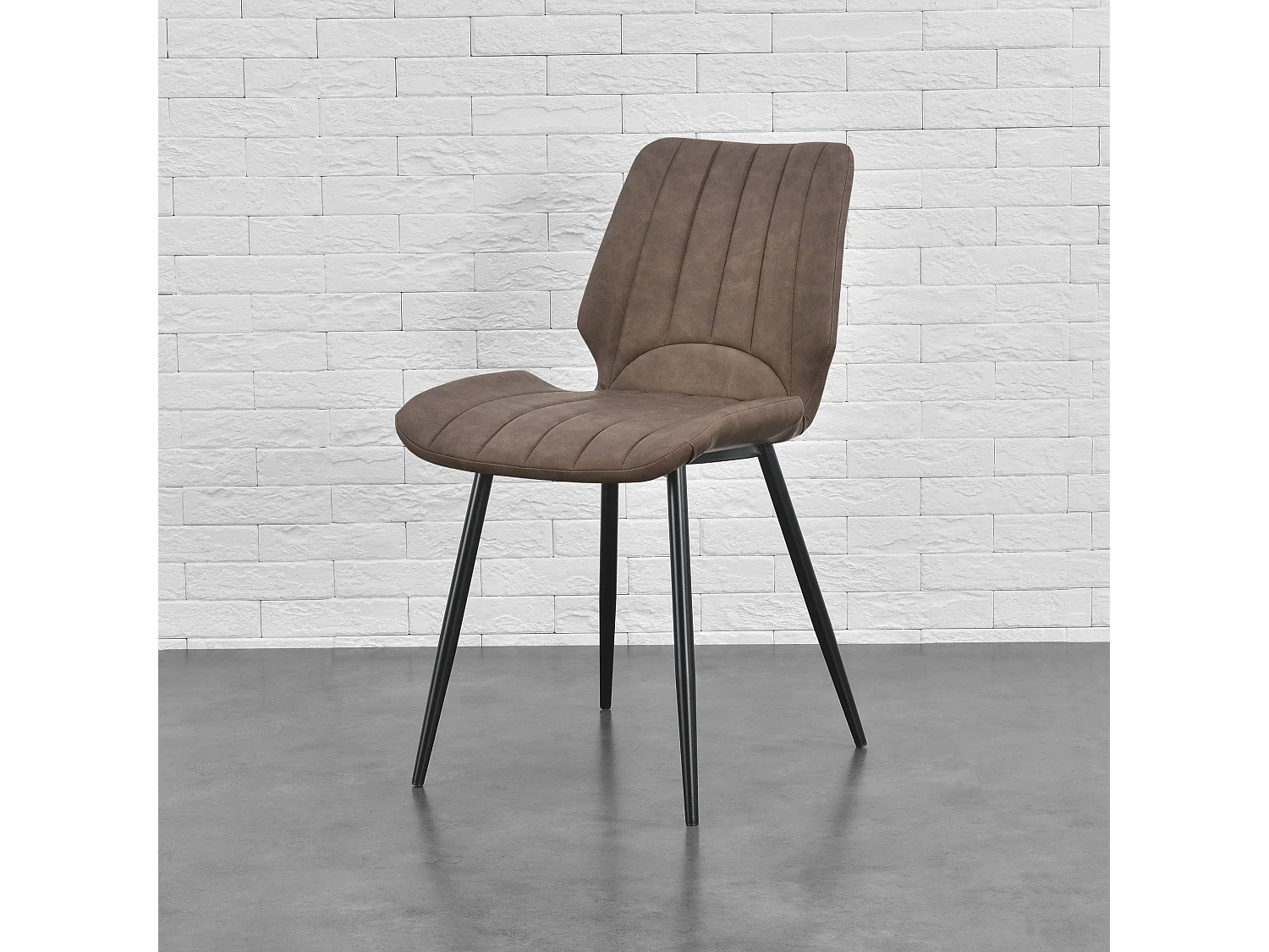 Lot de 2 Chaises de Salle à Manger Mendoza Simili Marron Foncé [en.casa]