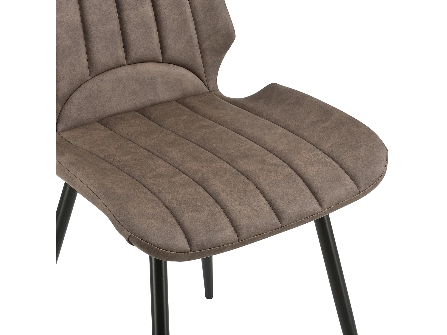 Lot de 2 Chaises de Salle à Manger Mendoza Simili Marron Foncé [en.casa]