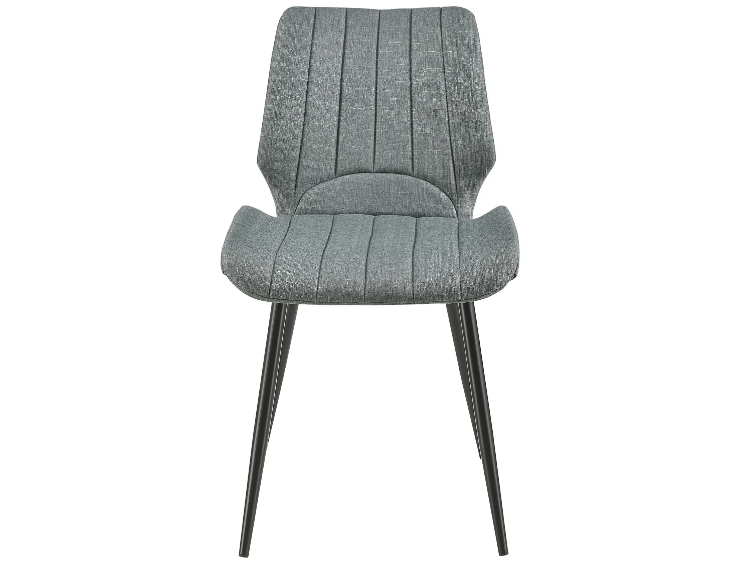 Set de 4 Chaises de Salle à Manger Mendoza Textile Polyester Métal 77 x 58 x 46 cm Gris Foncé [en.casa]