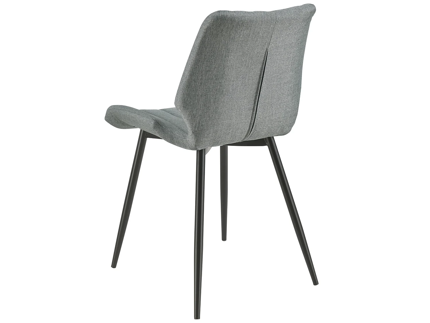 Set de 4 Chaises de Salle à Manger Mendoza Textile Polyester Métal 77 x 58 x 46 cm Gris Foncé [en.casa]