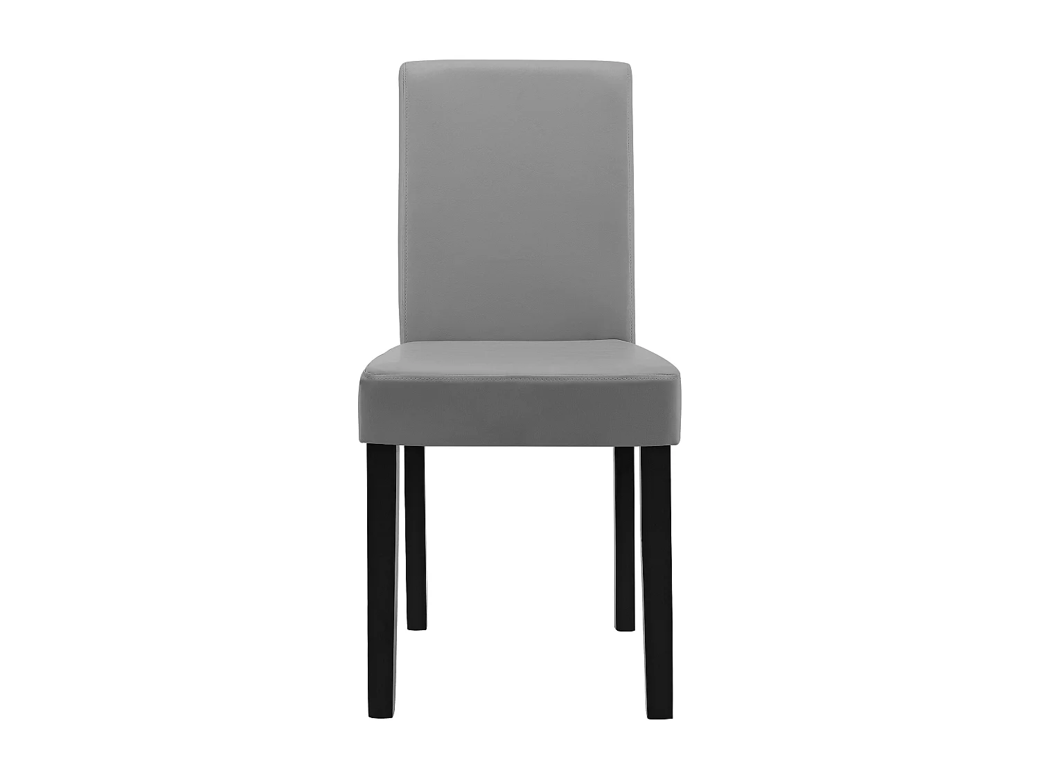 Kit de 2 Chaises Bois Simili 90 x 42 x 48 cm Gris Clair [en.casa]