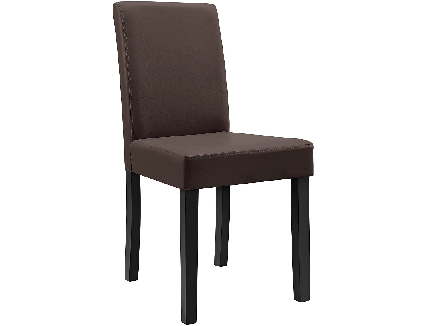 Kit de 8 Chaises Bois Simili 90 x 42 x 48 cm Marron Mat [en.casa]