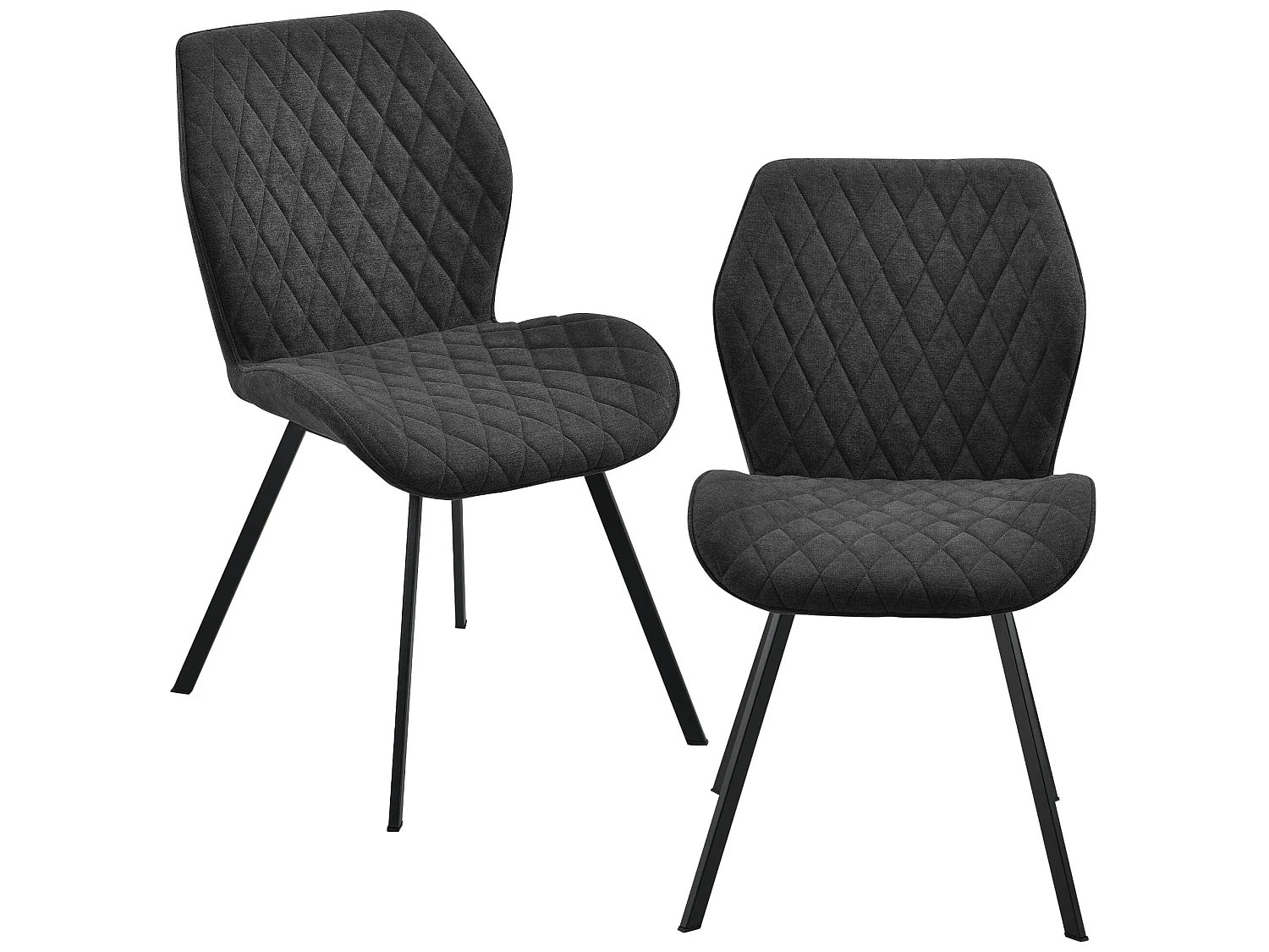 Lot de 2 Chaises de Salle à Manger Sarpsborg 89 x 51 x 64 cm Gris Foncé [en.casa]