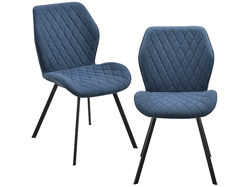 Lot de 2 Chaises de Salle à Manger Sarpsborg 89 x 51 x 64 cm Bleu Foncé [en.casa]