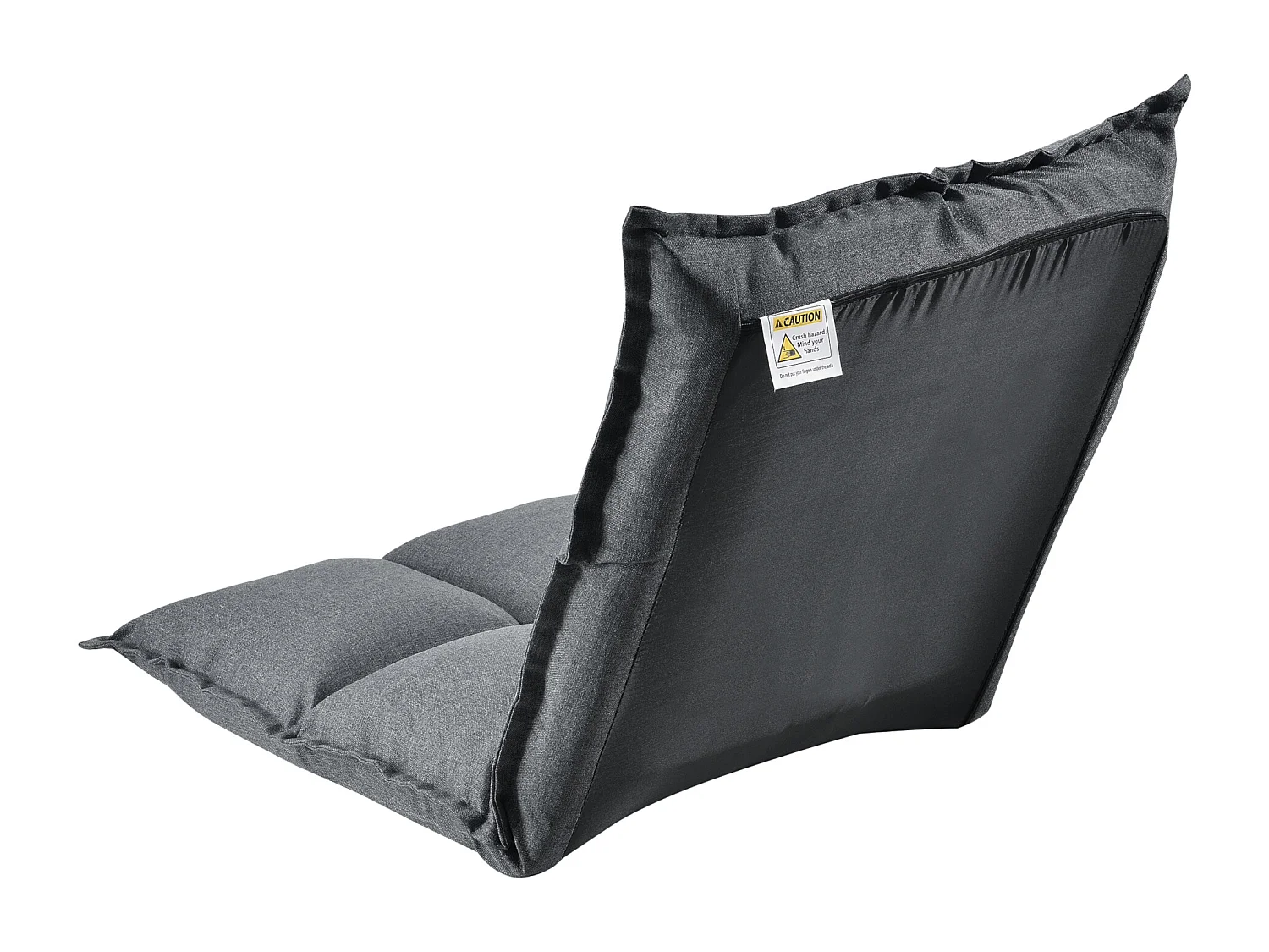 Lot de 2 fauteuils de sol avec Dossier Réglable Gris Clair 110 x 55 x 11 cm [en.casa]