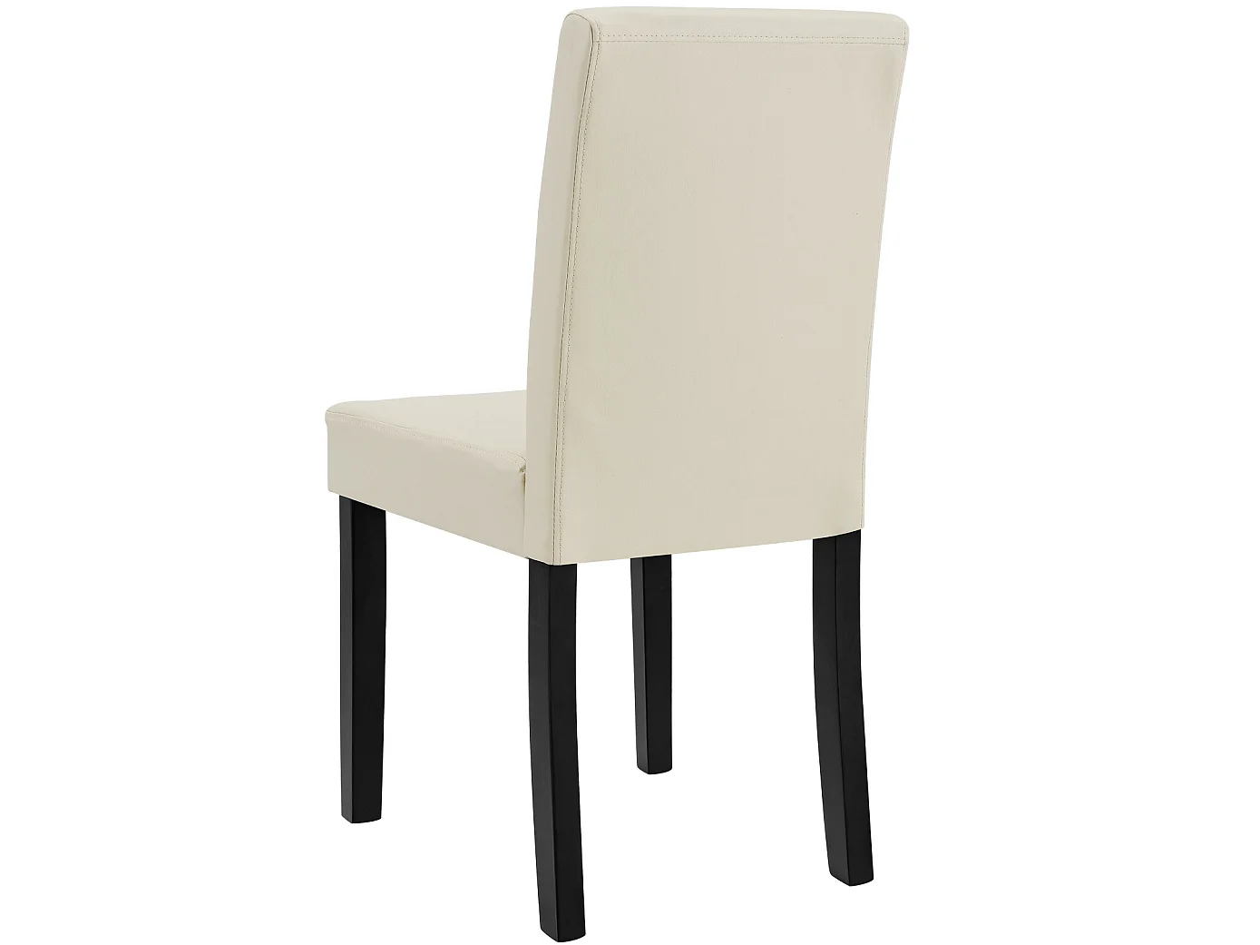 Kit de 6 Chaises Bois Simili 90 x 42 x 48 Crème - Ivoire [en.casa]