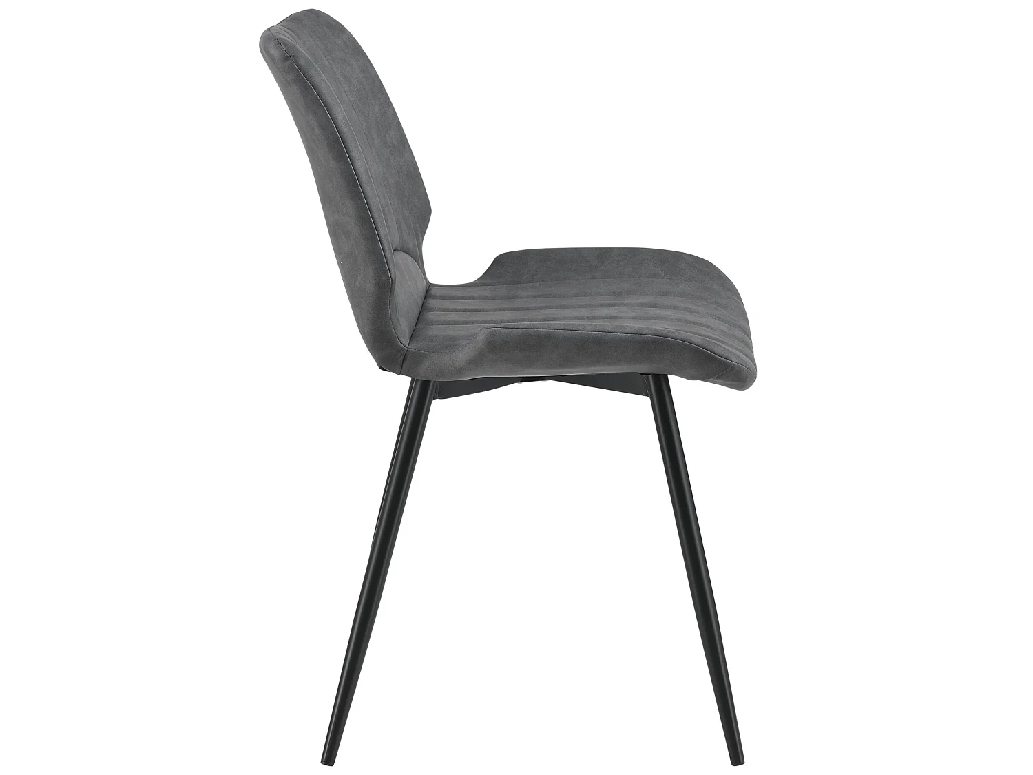 Set de 4 Chaises de Salle à Manger Mendoza Simili PU Métal 77 x 58 x 46 cm Gris Foncé [en.casa]