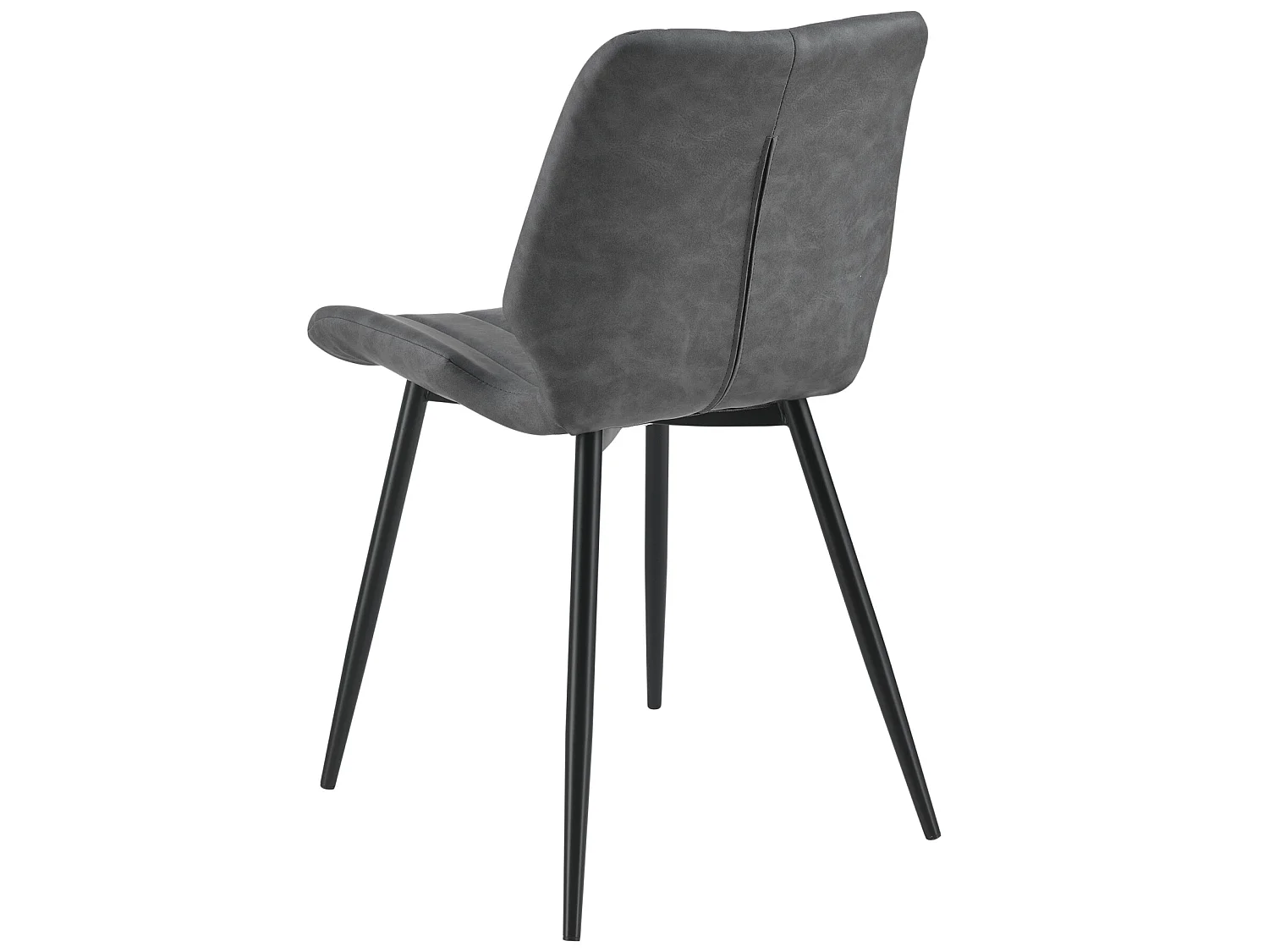 Set de 4 Chaises de Salle à Manger Mendoza Simili PU Métal 77 x 58 x 46 cm Gris Foncé [en.casa]