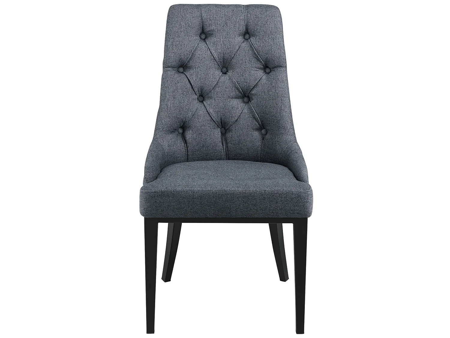 Chaise de Salle à Manger Chester Motif Chesterfield 100x53x60 cm Gris Foncé [en.casa]