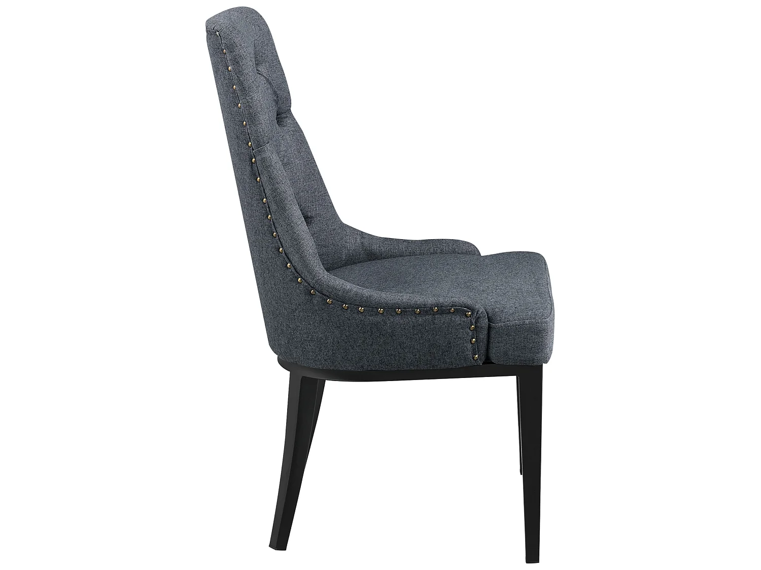 Chaise de Salle à Manger Chester Motif Chesterfield 100x53x60 cm Gris Foncé [en.casa]