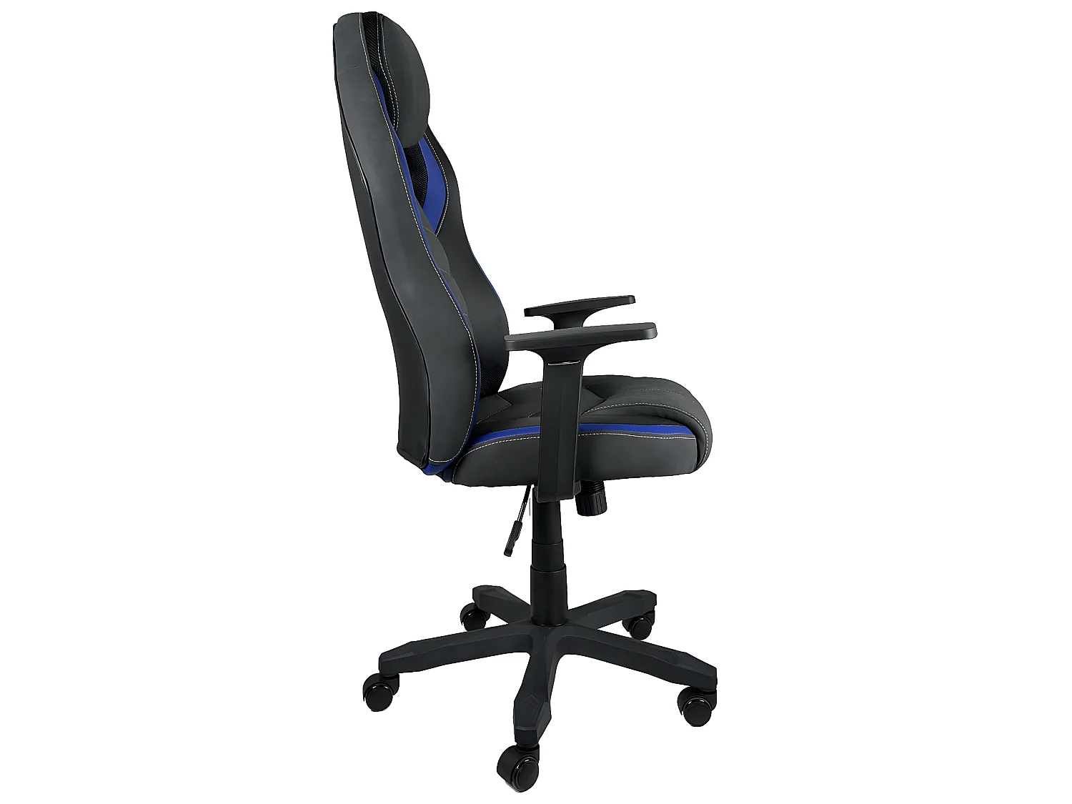 Chaise gamer siège basculant simili cuir alcantara hauteur réglable pivotant roulettes AZUL