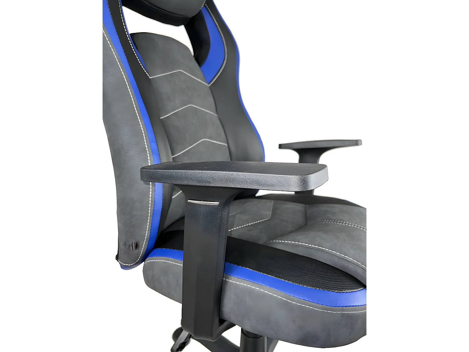 Chaise gamer siège basculant simili cuir alcantara hauteur réglable pivotant roulettes AZUL