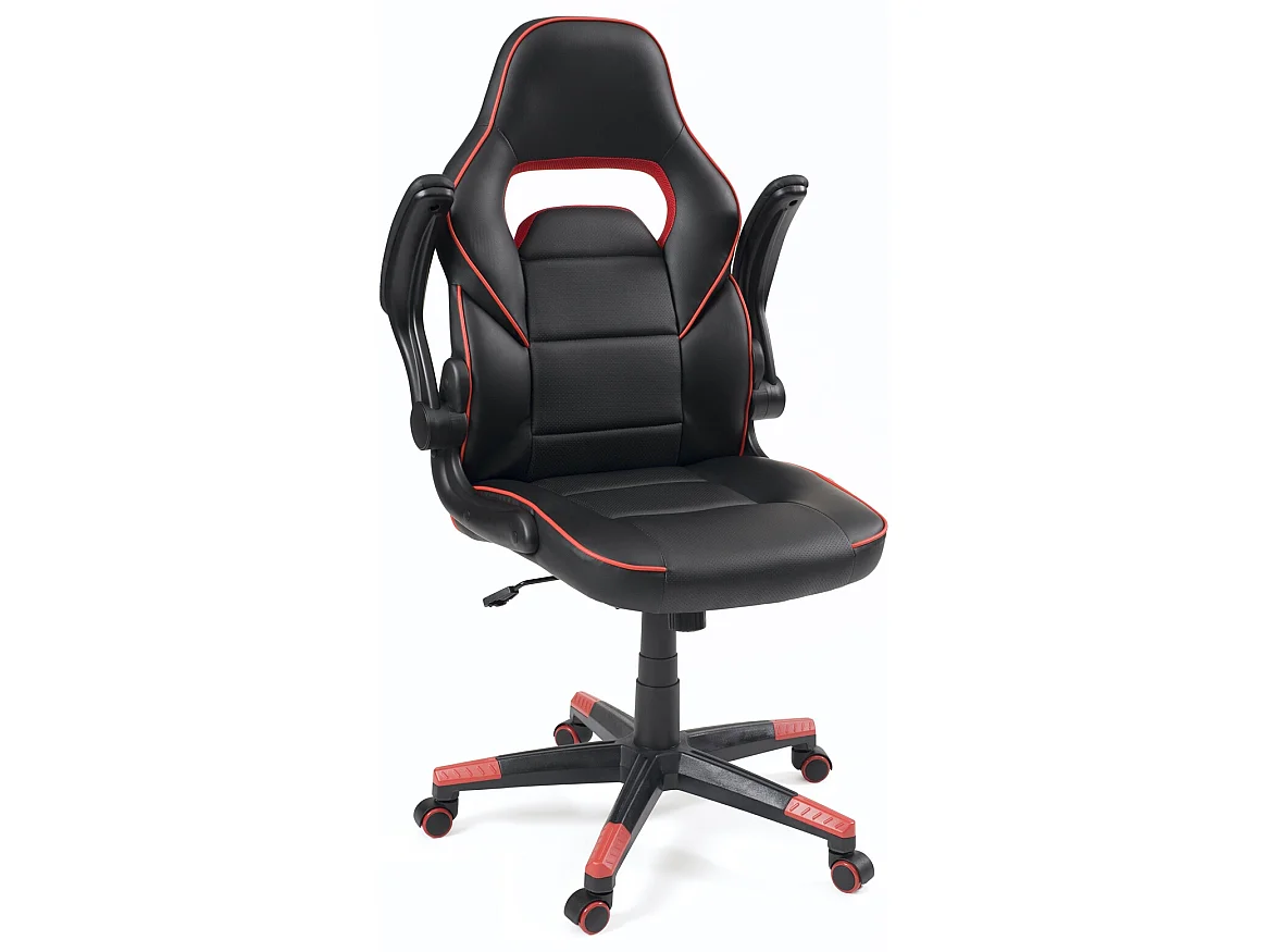 Fauteuil gamer simili cuir basculant pivotant accoudoir rembourré relevables roulettes BAJA