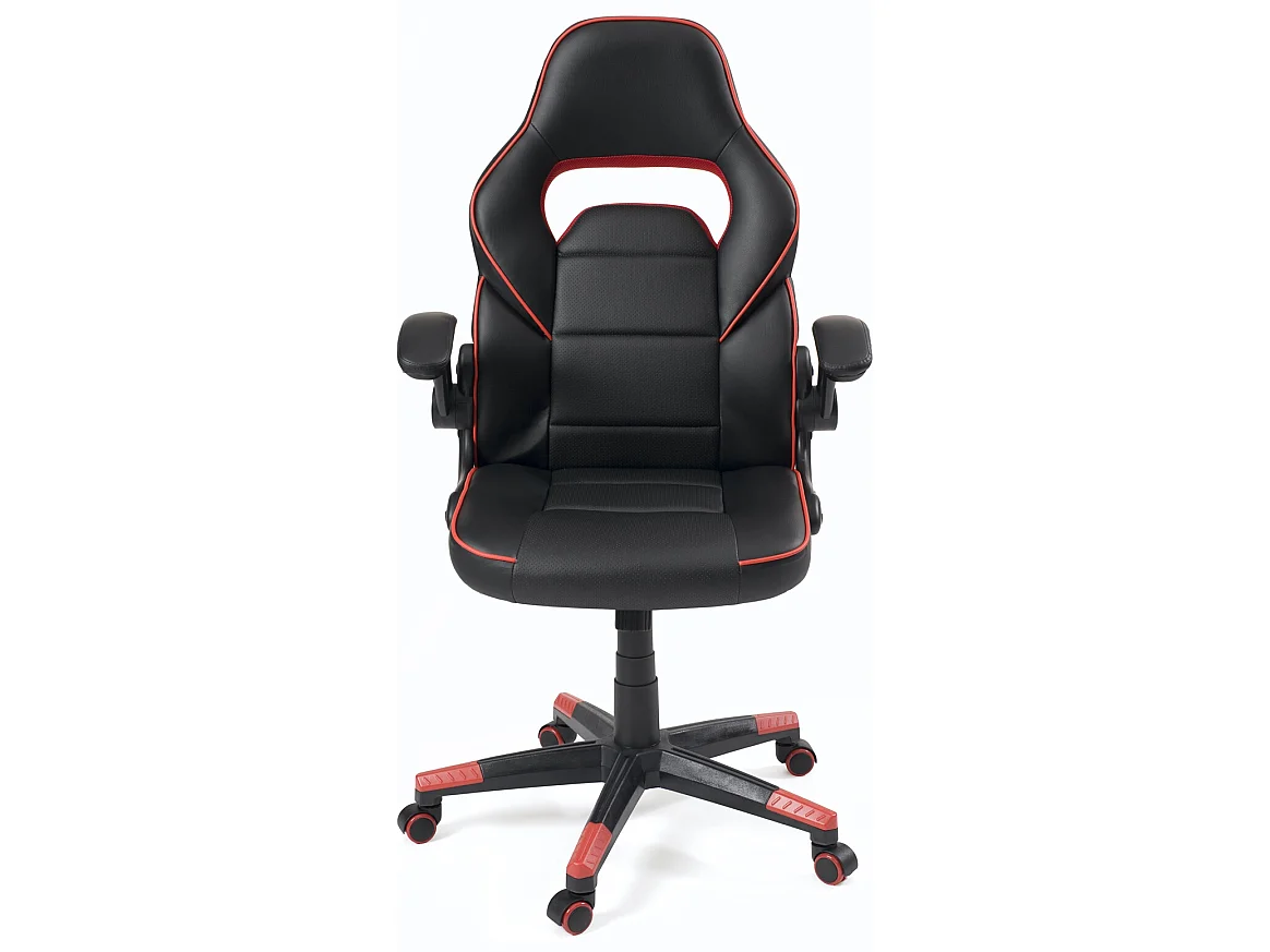 Fauteuil gamer simili cuir basculant pivotant accoudoir rembourré relevables roulettes BAJA